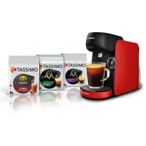 Macchina da caffè + 3 pacchi di T-discs - BOSCH - TASSIMO FINESSE TAS163E - 1400 W - 0,7 L - Multi-bevande - IntensityBoost - Nero