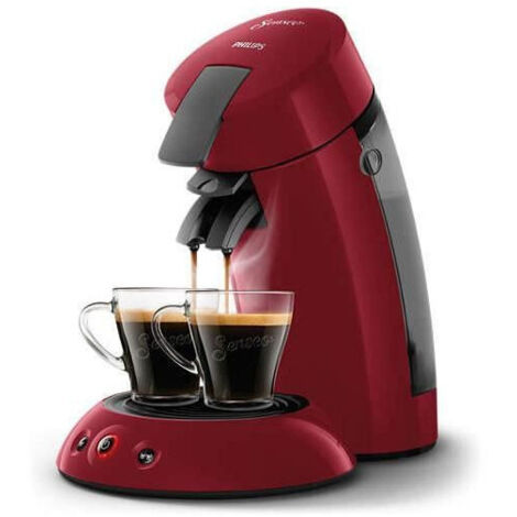 Macchina da caffè a cialde SENSEO ORIGINAL Philips HD6553/81, Tecnologia Booster di Aromi, Crema Plus, 1 o 2 tazze, Rossa