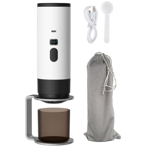 Macchina da caffè portatile, macchina per espresso portatile, compatibile con caffè macinato