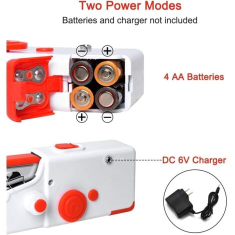 Macchina da cucire portatile, mini macchina da cucire elettrica portatile con punto rapido, facile da usare, adatta per tessuti, abbigliamento, viaggi in famiglia e fai da te