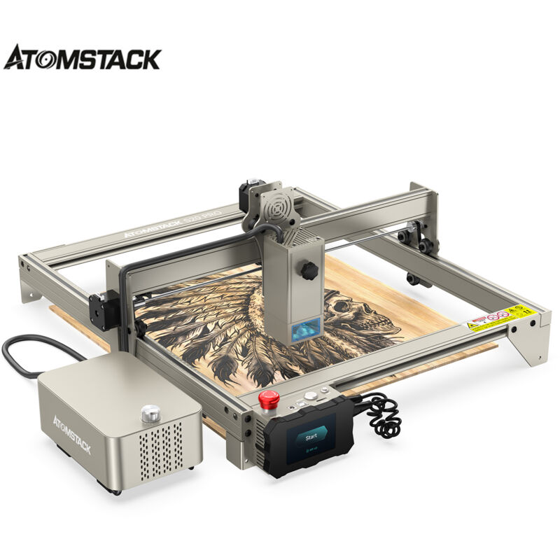 Image of Lepmerk - Macchina da taglio per incisione laser atomstack S20 Pro Potenza laser da 20 w Area di incisione 400 x 400 mm per incisione su legno