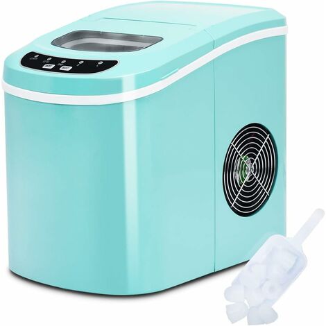 Macchina Ghiaccio Costway 2.1L - 12kg/24h, 9 Cubetti In 7 Minuti, Acciaio Inox, Verde