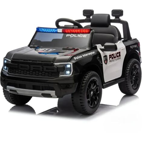 Macchina Elettrica Bambini Ford Raptor Polizia 10.8V LED e Telecomando