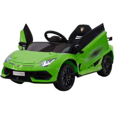 Macchina Elettrica per Bambini 12V con Licenza Lamborghini Aventador SVJ Small Verde