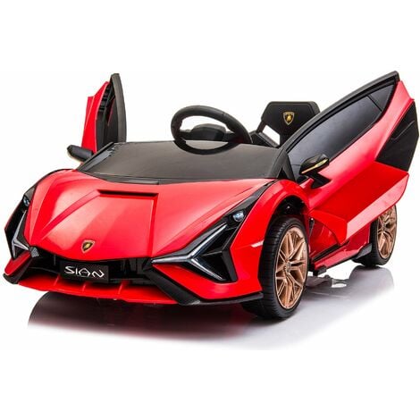 Macchina Elettrica per Bambini 12V con Licenza Lamborghini Sian FKP 37 Rossa