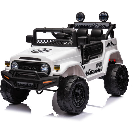 Macchina Elettrica per Bambini 12V Toyota Cruiser Bianca