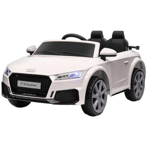 MACCHINA ELETTRICA PER BAMBINI 3-5 ANNI AUDI TT CON TELECOMANDO. PORTIERE APRIBILI E FARI LED. BIANCO
