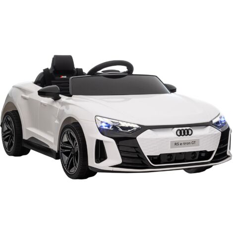 Macchina Elettrica per Bambini Licenza Audi RS con Telecomando Bianca e Nero