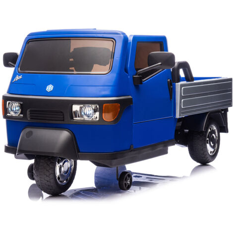 Macchina Elettrica per Bambini Licenza Piaggio Apecar 12V Blu