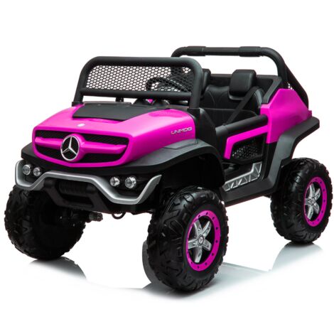 Macchina Elettrica per Bambini Mercedes Unimog Fuori Strada Rosa