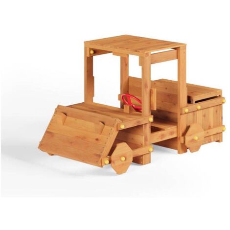 Macchina in legno per bambini Fungoo Garden Buggy parco giochi da giardino colore teak