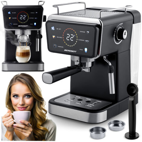 Macchina per caffè espresso Berdsen BD-771 da 20 bar, nera