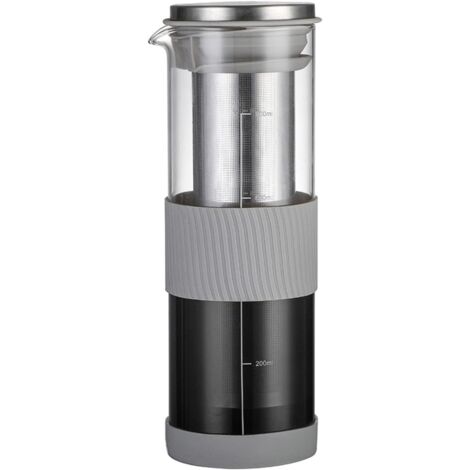 Macchina per caffè freddo portatile, capacità 800 ml, macchine per caffè freddo in vetro con isolamento termico, caraffe