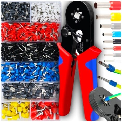 MACCHINA PER CRIMPARE CONNETTORI, TERMINALI PER CAVI + 1200 FERRULE