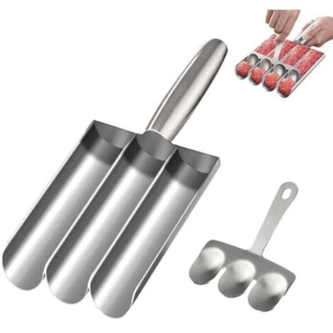 Macchina per polpette in acciaio inossidabile, stampo per polpette, preparazione polpette, utensili da cucina, macchina per polpette con paletta da taglio