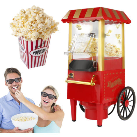 Macchina per Pop Corn - Retro Macchina Pop Corn Compatta, Rosso