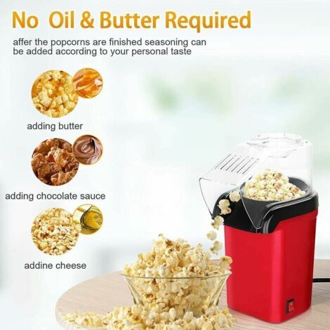 Macchina per popcorn ad aria calda per cereali integrali, popcorn in 3 minuti, senza grassi e salutari per la casa, Sunny