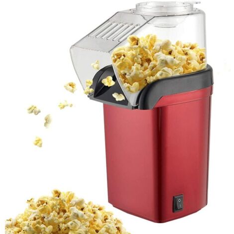 Macchina per popcorn da 1200 W senza olio e grasso, rossa