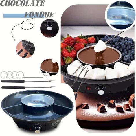 Macchina per sciogliere il cioccolato, fontana di cioccolato, torre per fontana di cioccolato con modalità di riscaldamento, con 2 forchette per immersione, per feste di Pasqua e matrimoni