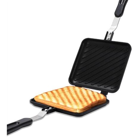 Macchina per toast, macchina per toast, macchina per hot dog, utensile da cucina antiaderente in alluminio