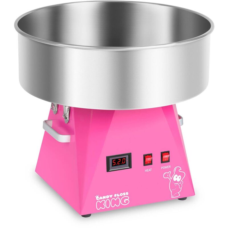 Royal Catering - Macchina Per Lo Zucchero Filato Candy Floss Rosa 52 Cm 1.030W - Misurino Incl.