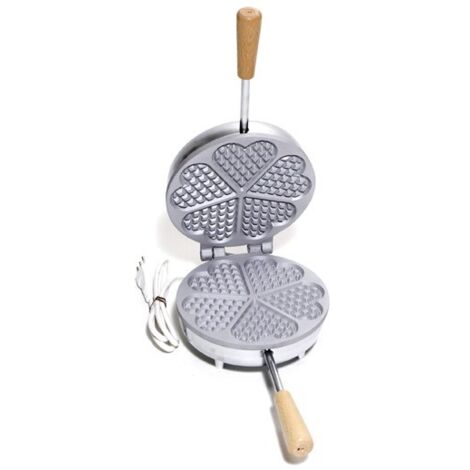 Macchina Piastra per Cialde Waffer Waffel Waffle Wafer Waffen a Cuore 600W