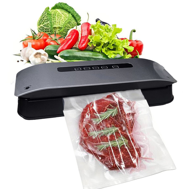Image of Macchina sottovuoto alimenti automatica con 10 sacchi per conservare cibi carne verdure sigillatrice buste salvafreschezza