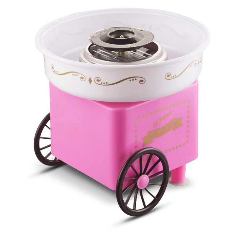 Image of Macchina zucchero filato elettrica uso domestico in stile retrò feste bambini rosa