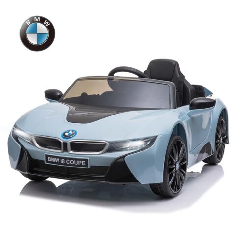 MACCHININA ELETTRICA BMW PER BAMBINI 3-8 ANNI CON TELECOMANDO LUCI E LETTORE MP3 BLU