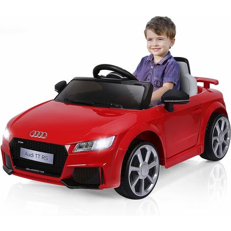 Macchinina per Bambini, Auto Macchina Elettrica Giocattolo, con Luci, Suoni ,Lettore MP3 e Cintura di Sicurezza, 103x61,5x45 cm (Bianco)