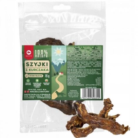 MACED Cous de poulet pour chiens - 75 g, sans sucre ni conservateur