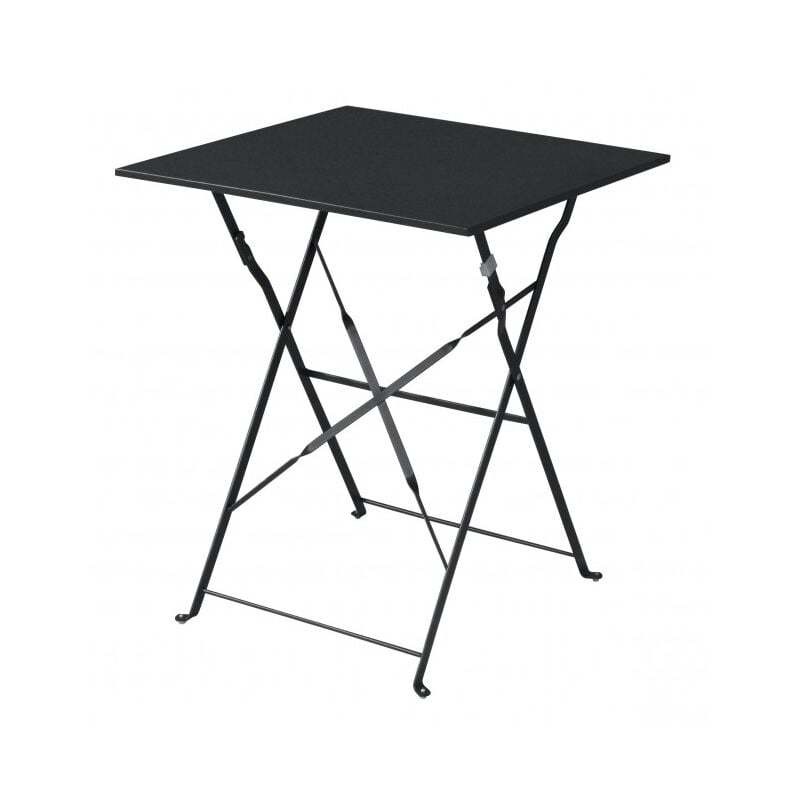 Table de jardin carrée 60x60 cm en fer anthracite - Macerata