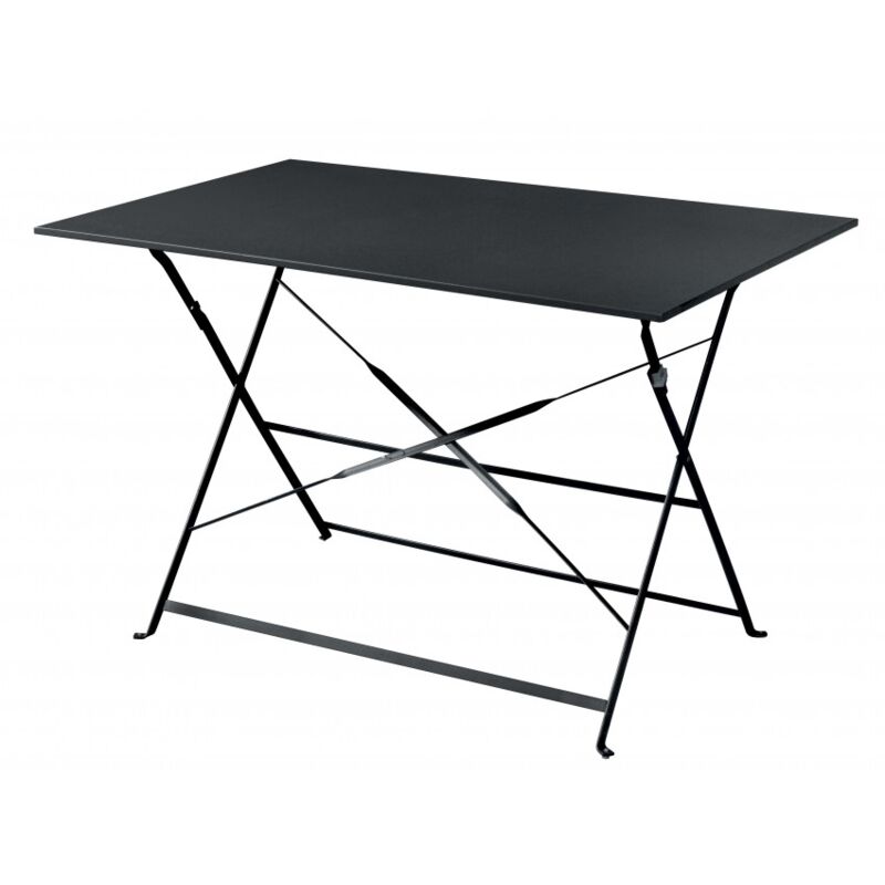 Table de jardin rectangulaire 110x70 cm en fer anthracite - Macerata