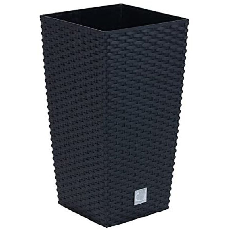 

Maceta alta cuadrada 19 L Prosperplast Rato Square de plástico CON depósito en color Antracita, 45 (alto) x 24 (ancho) x 24 (profundo) cms