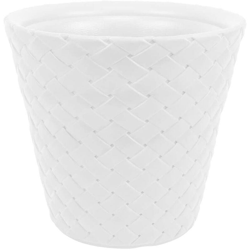 

Prosperplast - Maceta de ratan sintético 28 litros color blanco 40 x 37 cm