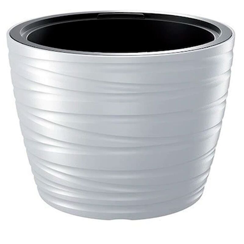 

Prosperplast - Maceta baja con deposito 22L Maze de plastico en color blanco 37,5 (largo) x 37,5 (ancho) x 27,9 (alto) cm