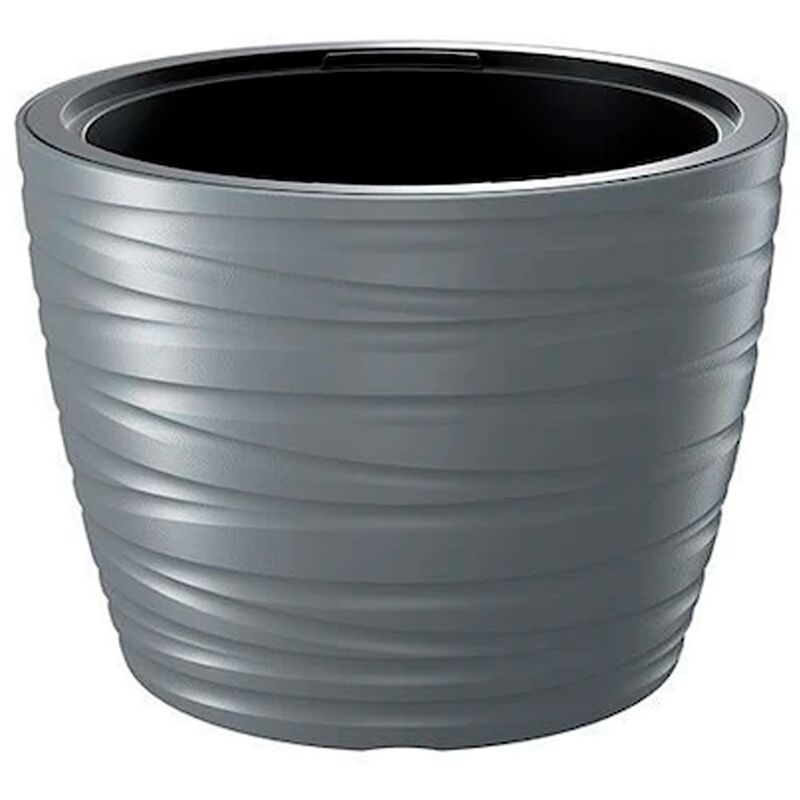 

Prosperplast - Maceta baja con deposito 22L Maze de plastico en color gris grafito 37,5 (largo) x 37,5 (ancho) x 27,9 (alto) cm