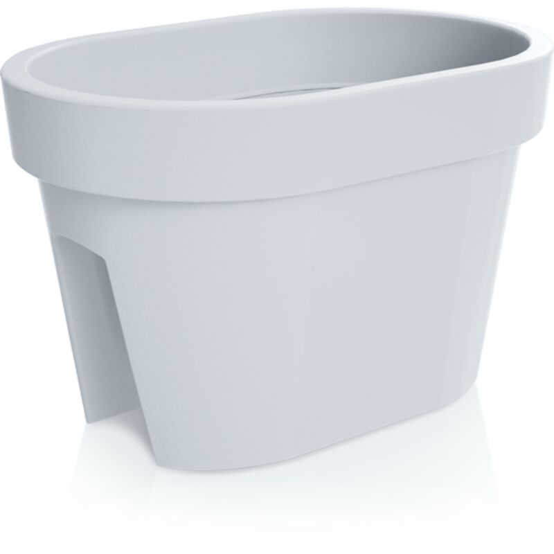 Ferramenta & Casalinghi Prosperplast Blumentopf Lofly Railing Lang Weiß 39, 6 Cm