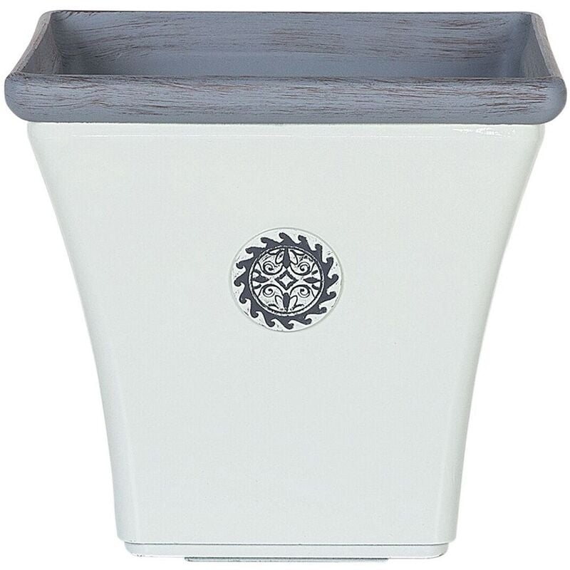 

Beliani - Maceta blanca 32x32x31 cm ELATEIA