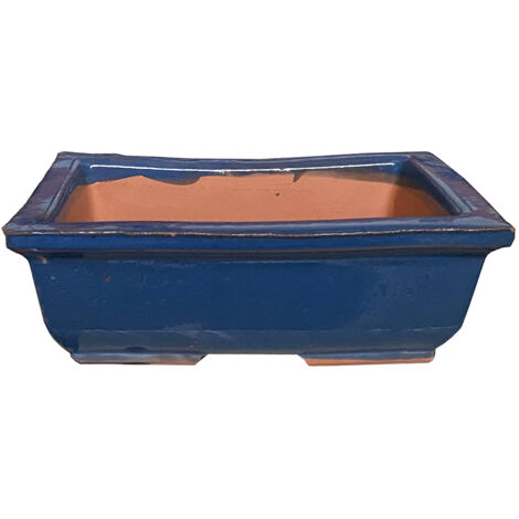 MACETA BONSAI CERAMICA AZUL N3 14x9 CM