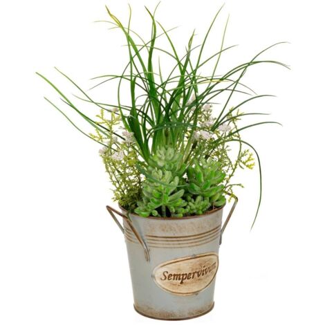 Maceta cactus artificial 21x21x34