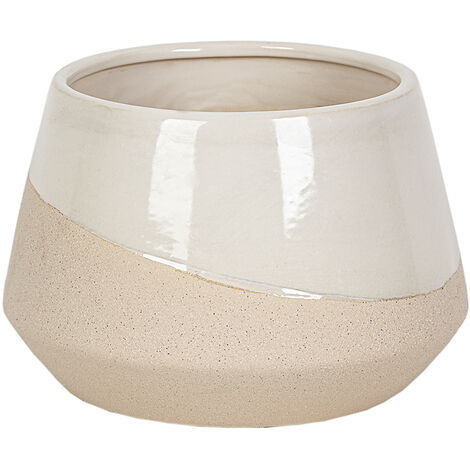 Maceta Ceramica Beife/Blanco 22316