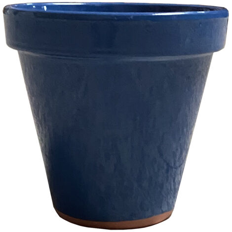 MACETA CERAMICA COLOR AZUL 19x19,5 CM