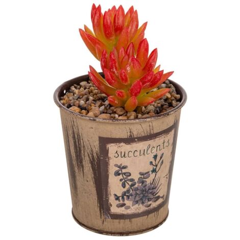 Maceta con cactus artificial 10x10x17