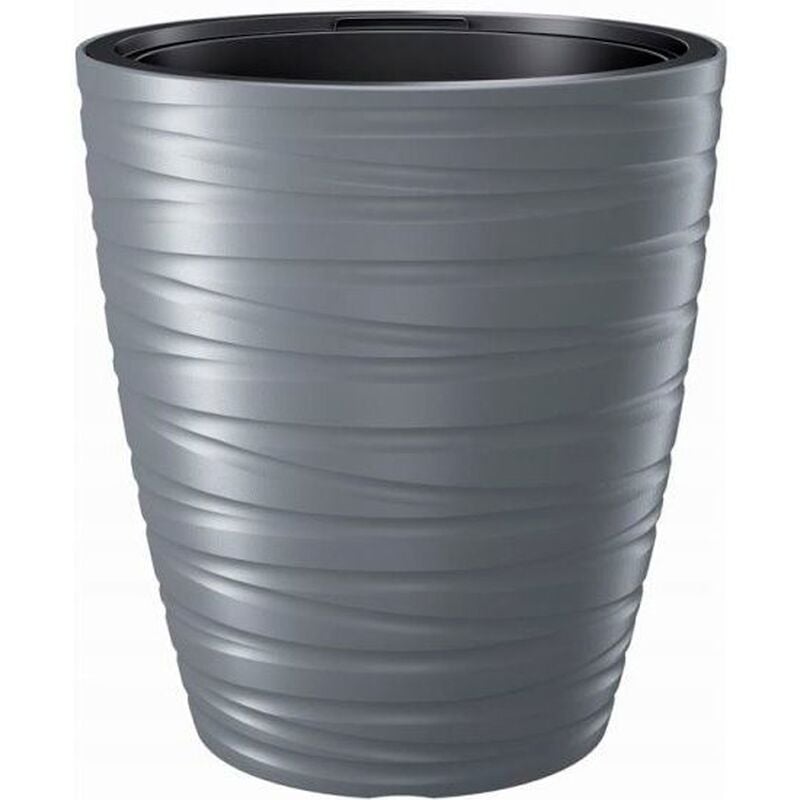 

Prosperplast - Maceta con deposito 16L Maze de plastico en color gris piedra 29,6 (largo) x 29,6 (ancho) x 32,9 (alto) cm