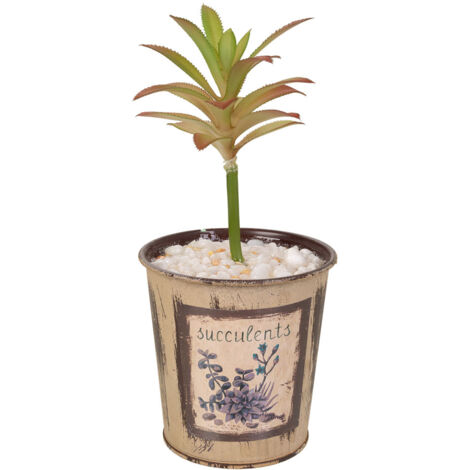 Maceta con planta artificial 10x10x22