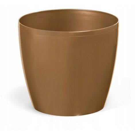 Maceta con tapa de plástico, dorada, 12 cm, Magnolia