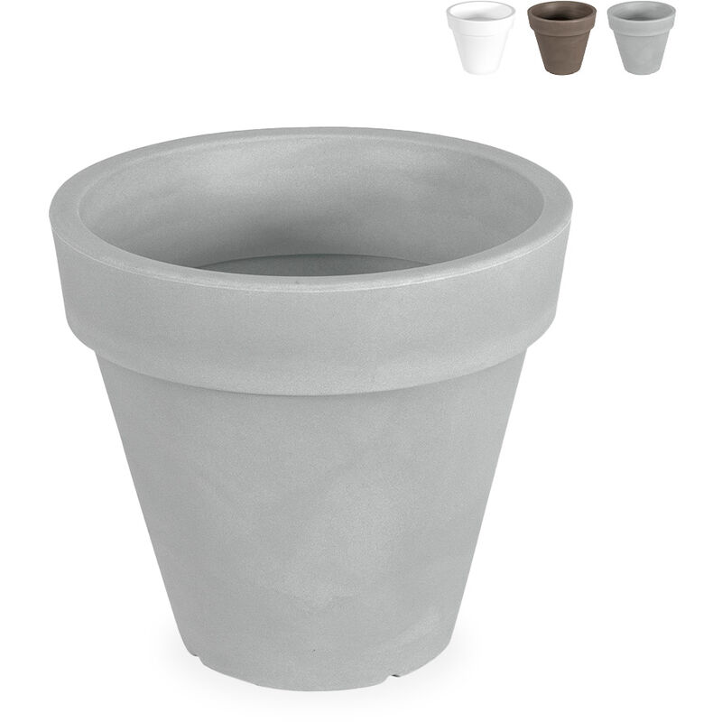 

Maceta cónica Ø 35 cm para plantas macetero diseño jardín terraza Pegasus | Gris