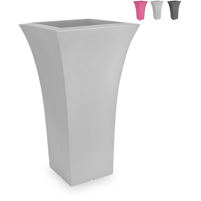 

Maceta cuadrada para plantas alta 100 cm macetero diseño terraza jardín Patio | Gris