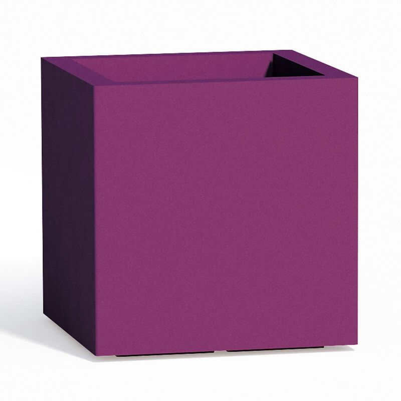 

Maceta cuadrada de resina h 40 mod. Cube 40x40 cm violeta